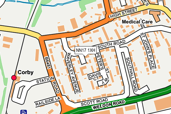 NN17 1XH map - OS OpenMap – Local (Ordnance Survey)