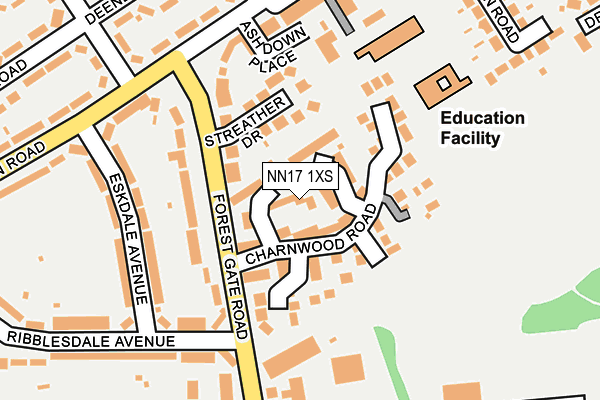 NN17 1XS map - OS OpenMap – Local (Ordnance Survey)