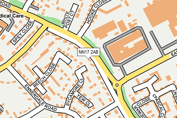 NN17 2AB map - OS OpenMap – Local (Ordnance Survey)