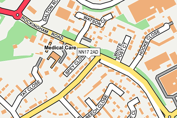 NN17 2AD map - OS OpenMap – Local (Ordnance Survey)