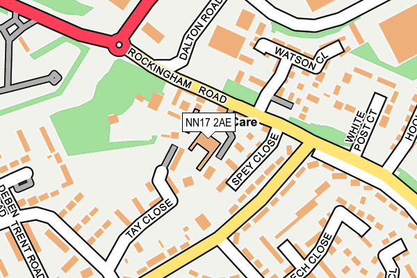 NN17 2AE map - OS OpenMap – Local (Ordnance Survey)