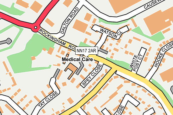 NN17 2AR map - OS OpenMap – Local (Ordnance Survey)