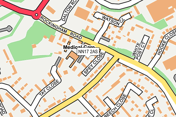 NN17 2AS map - OS OpenMap – Local (Ordnance Survey)