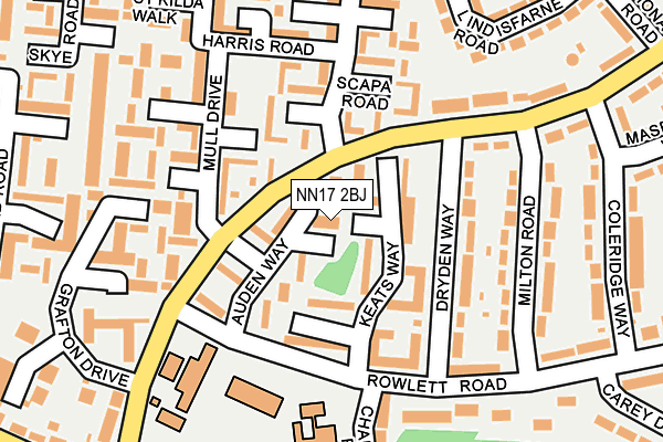 NN17 2BJ map - OS OpenMap – Local (Ordnance Survey)