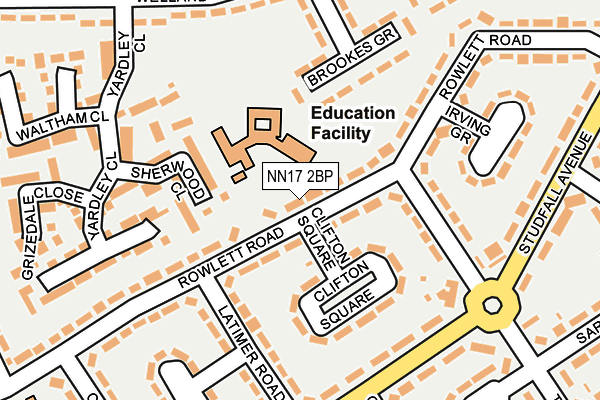 NN17 2BP map - OS OpenMap – Local (Ordnance Survey)
