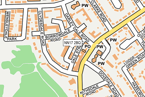 NN17 2BQ map - OS OpenMap – Local (Ordnance Survey)