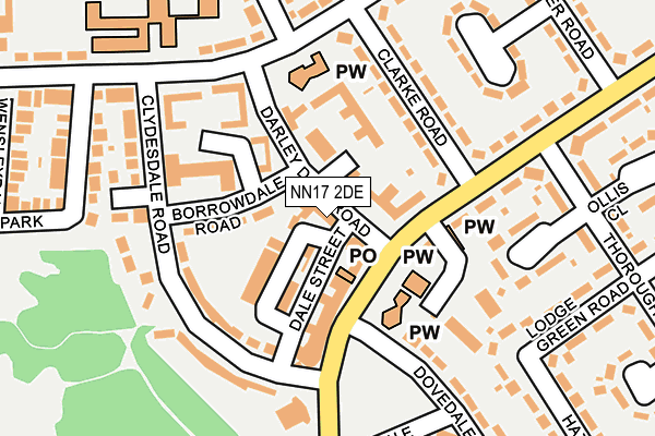 NN17 2DE map - OS OpenMap – Local (Ordnance Survey)