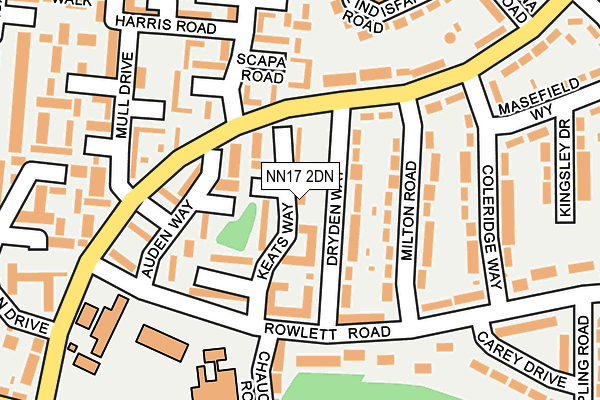 NN17 2DN map - OS OpenMap – Local (Ordnance Survey)
