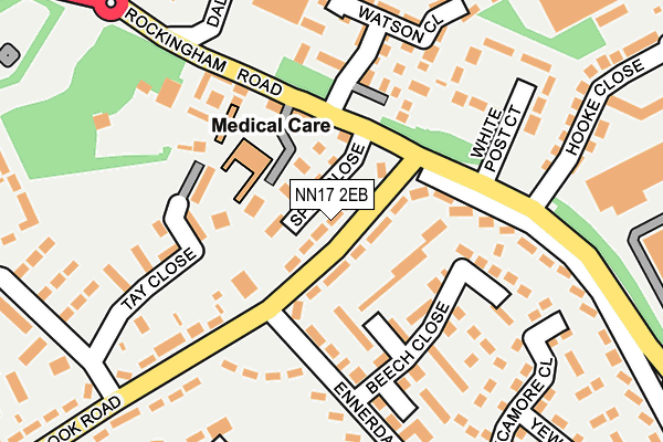 NN17 2EB map - OS OpenMap – Local (Ordnance Survey)