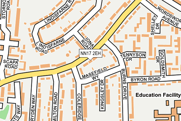 NN17 2EH map - OS OpenMap – Local (Ordnance Survey)