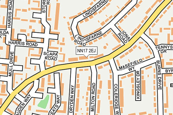NN17 2EJ map - OS OpenMap – Local (Ordnance Survey)