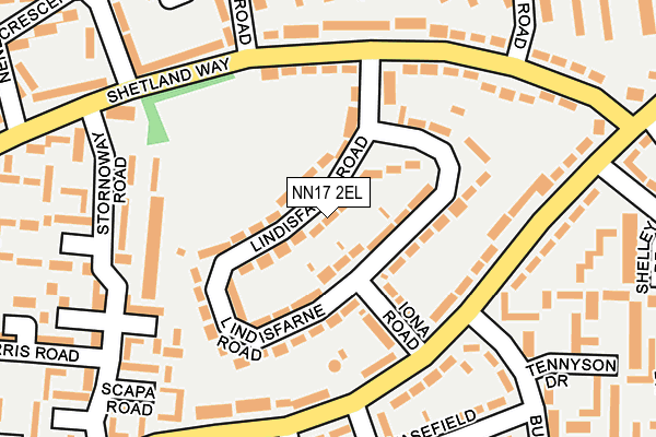 NN17 2EL map - OS OpenMap – Local (Ordnance Survey)