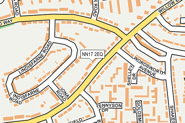 NN17 2EQ map - OS OpenMap – Local (Ordnance Survey)