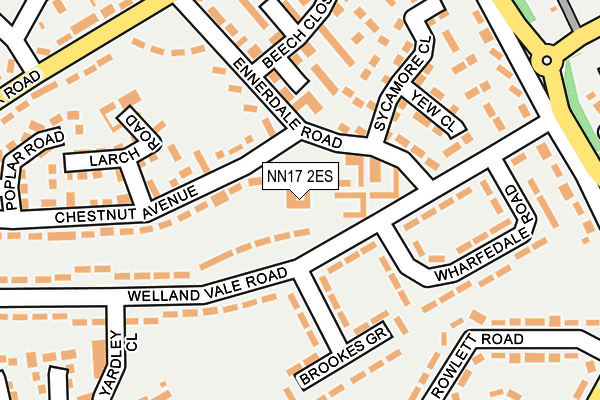 NN17 2ES map - OS OpenMap – Local (Ordnance Survey)