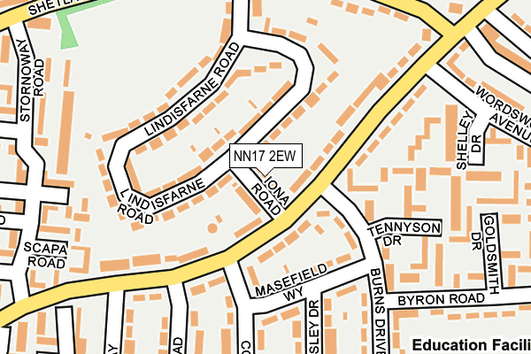 NN17 2EW map - OS OpenMap – Local (Ordnance Survey)