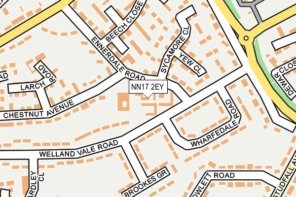 NN17 2EY map - OS OpenMap – Local (Ordnance Survey)