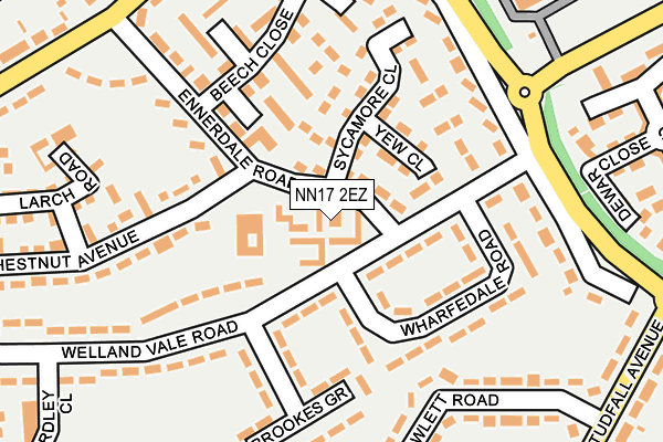 NN17 2EZ map - OS OpenMap – Local (Ordnance Survey)