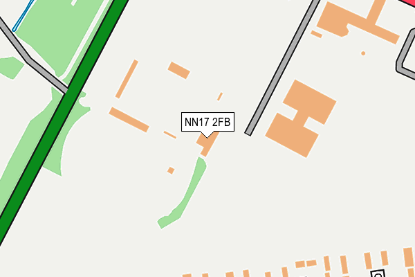 NN17 2FB map - OS OpenMap – Local (Ordnance Survey)