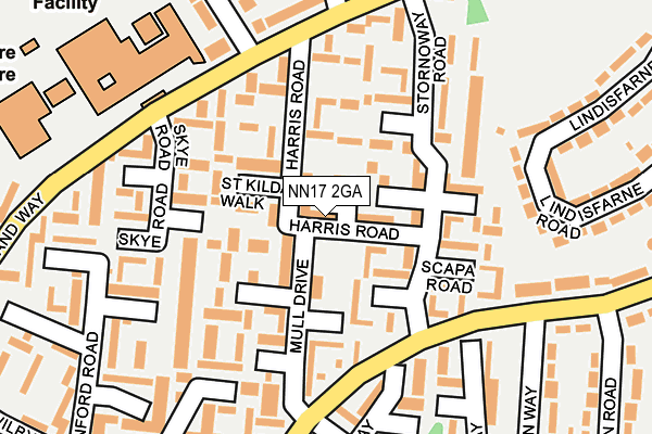 NN17 2GA map - OS OpenMap – Local (Ordnance Survey)