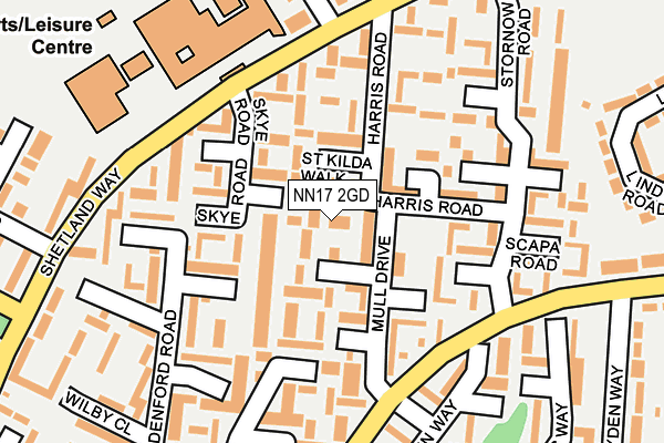 NN17 2GD map - OS OpenMap – Local (Ordnance Survey)