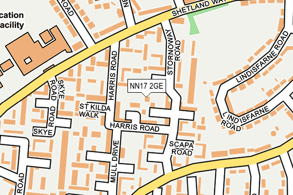 NN17 2GE map - OS OpenMap – Local (Ordnance Survey)