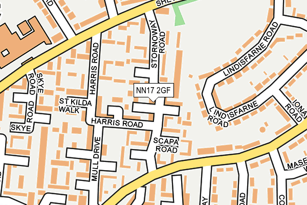 NN17 2GF map - OS OpenMap – Local (Ordnance Survey)