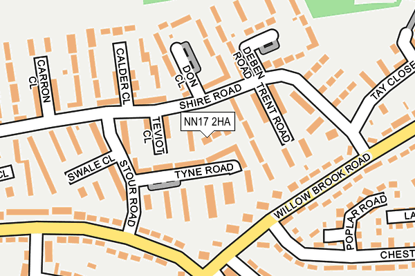 NN17 2HA map - OS OpenMap – Local (Ordnance Survey)