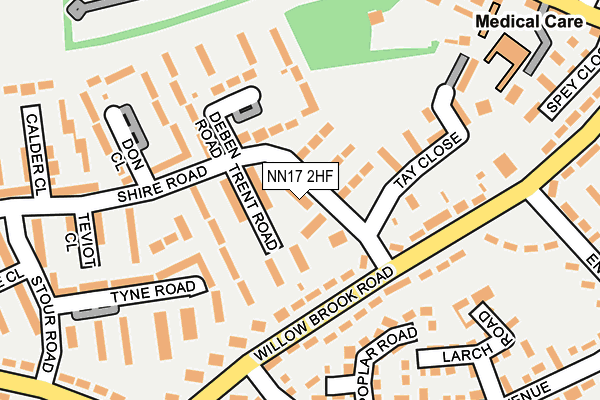NN17 2HF map - OS OpenMap – Local (Ordnance Survey)