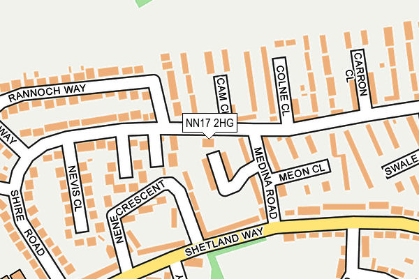NN17 2HG map - OS OpenMap – Local (Ordnance Survey)