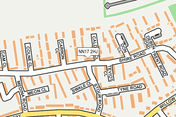 NN17 2HJ map - OS OpenMap – Local (Ordnance Survey)