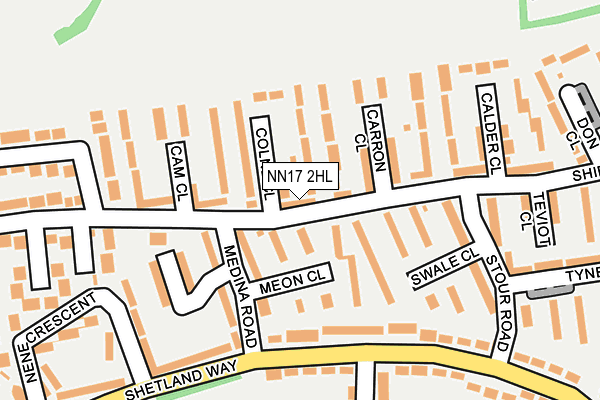 NN17 2HL map - OS OpenMap – Local (Ordnance Survey)