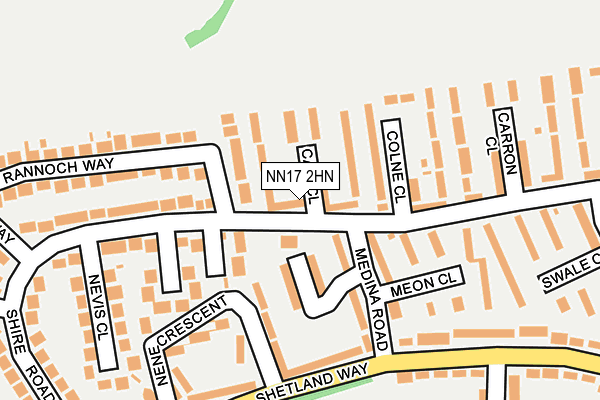 NN17 2HN map - OS OpenMap – Local (Ordnance Survey)