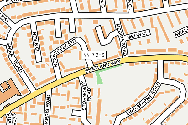 NN17 2HS map - OS OpenMap – Local (Ordnance Survey)