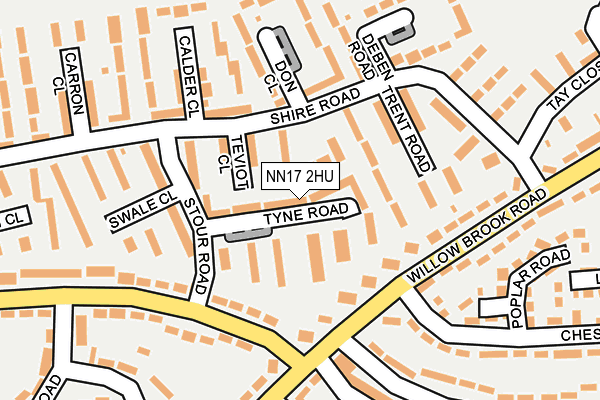 NN17 2HU map - OS OpenMap – Local (Ordnance Survey)