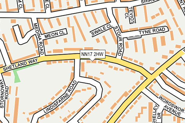 NN17 2HW map - OS OpenMap – Local (Ordnance Survey)