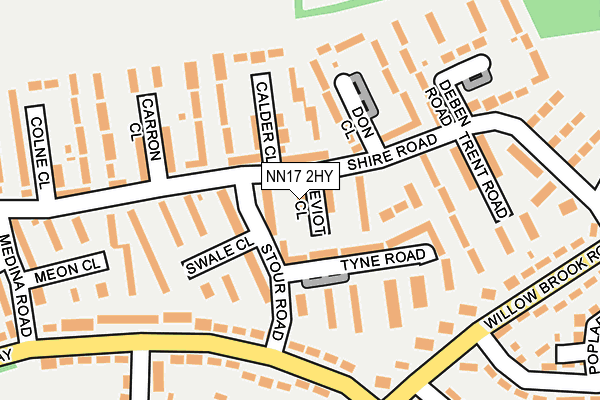 NN17 2HY map - OS OpenMap – Local (Ordnance Survey)