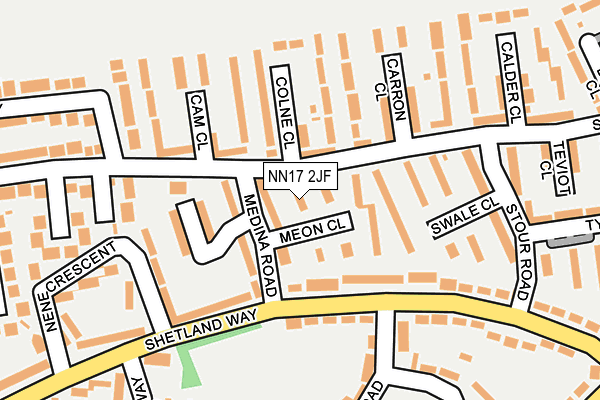 NN17 2JF map - OS OpenMap – Local (Ordnance Survey)