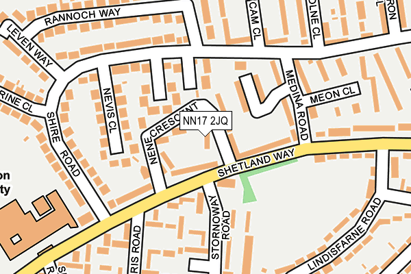 NN17 2JQ map - OS OpenMap – Local (Ordnance Survey)