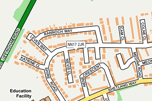 NN17 2JR map - OS OpenMap – Local (Ordnance Survey)