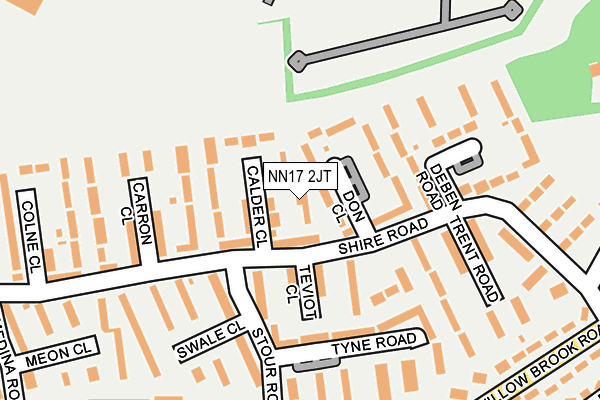NN17 2JT map - OS OpenMap – Local (Ordnance Survey)
