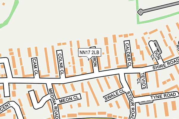 NN17 2LB map - OS OpenMap – Local (Ordnance Survey)