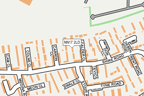 NN17 2LD map - OS OpenMap – Local (Ordnance Survey)