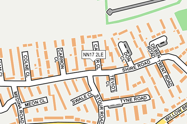 NN17 2LE map - OS OpenMap – Local (Ordnance Survey)