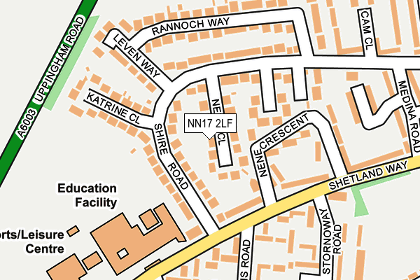 NN17 2LF map - OS OpenMap – Local (Ordnance Survey)