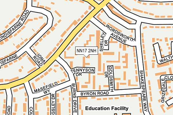 NN17 2NH map - OS OpenMap – Local (Ordnance Survey)