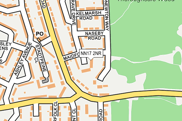 NN17 2NR map - OS OpenMap – Local (Ordnance Survey)