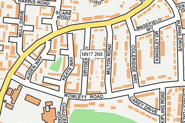 NN17 2NX map - OS OpenMap – Local (Ordnance Survey)