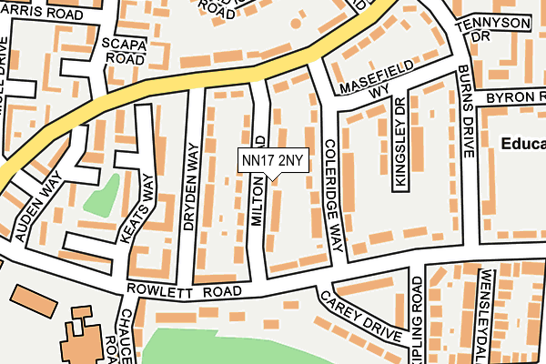 NN17 2NY map - OS OpenMap – Local (Ordnance Survey)