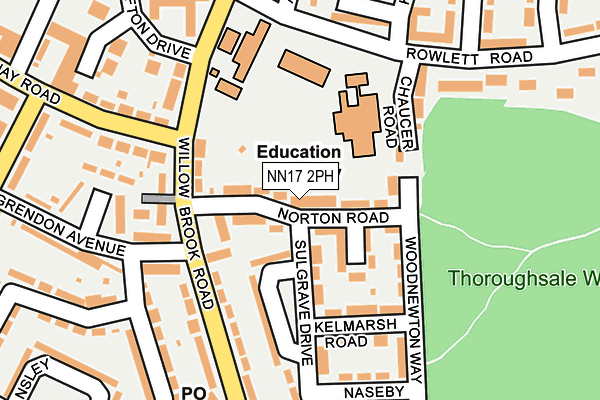 NN17 2PH map - OS OpenMap – Local (Ordnance Survey)