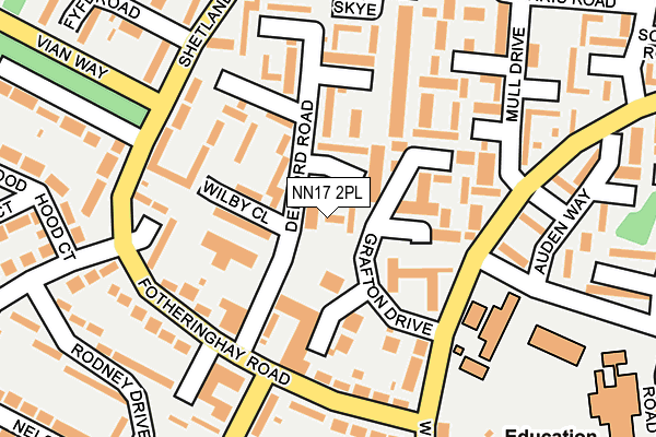 NN17 2PL map - OS OpenMap – Local (Ordnance Survey)